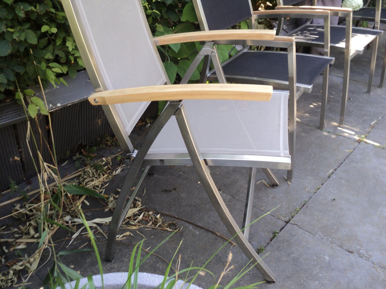 Vrijwel 6 nieuwe RVS stoelen 2 verstelbaar