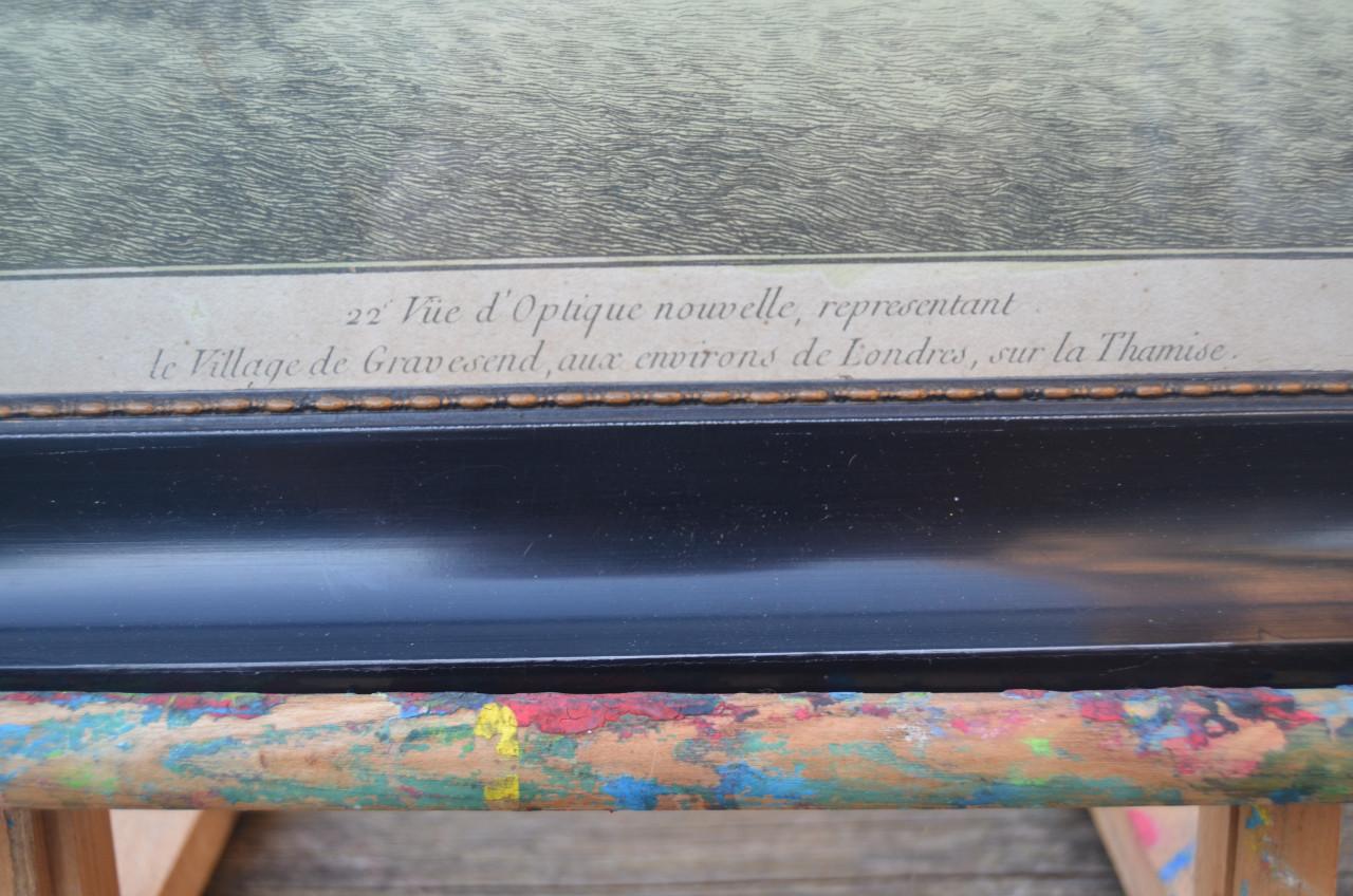 Parijse opticaprent Engels tafereeltje ca 1780