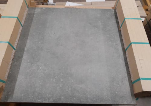 3030-69 Stèènhoeie actie: Betonlook tegels 80x80, grijs, nu per m²