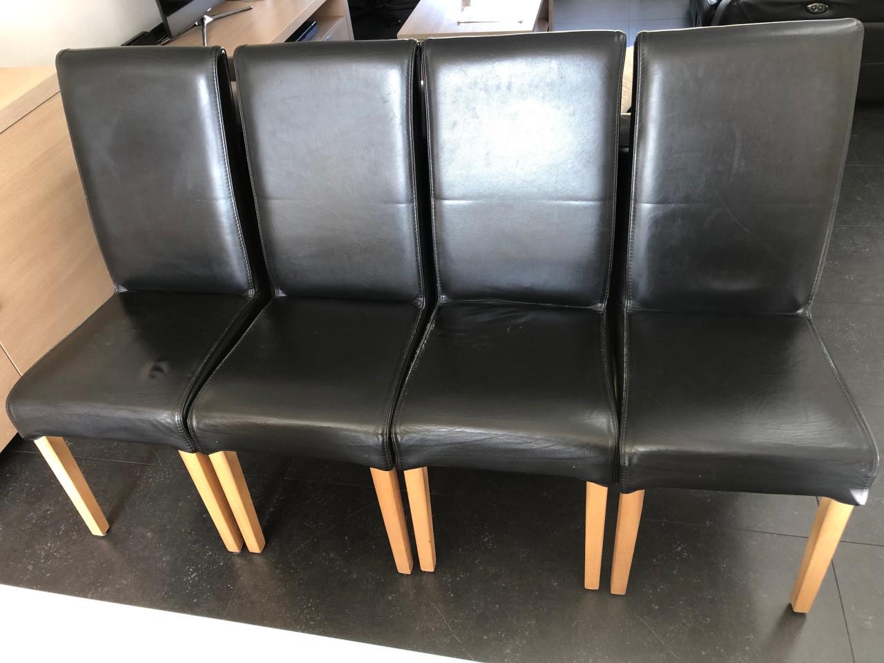 6 eetkamer stoelen, gebruikt.