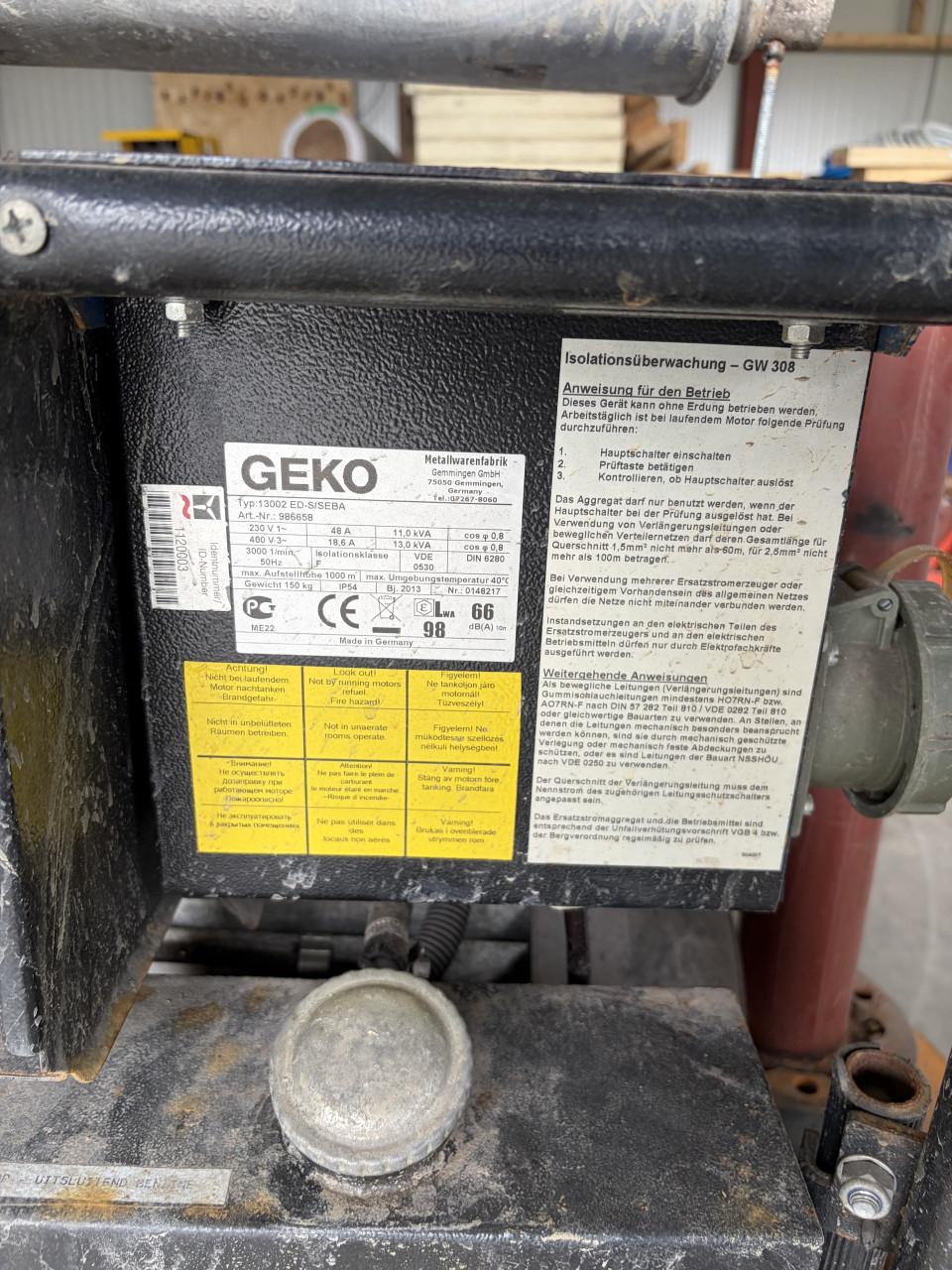 13 kVA generator benzine