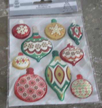 3D stickers kerstballen