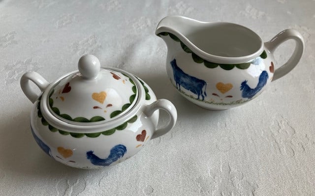JACK'S FARM VINTAGE THEE SERVIES VAN WOOD & SONS IN UITSTEKENDE STAAT
