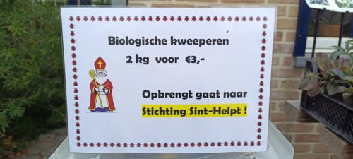 Biologische kweeperen 2 kg voor € 3,00 en steun Stichting Sint Helpt !
