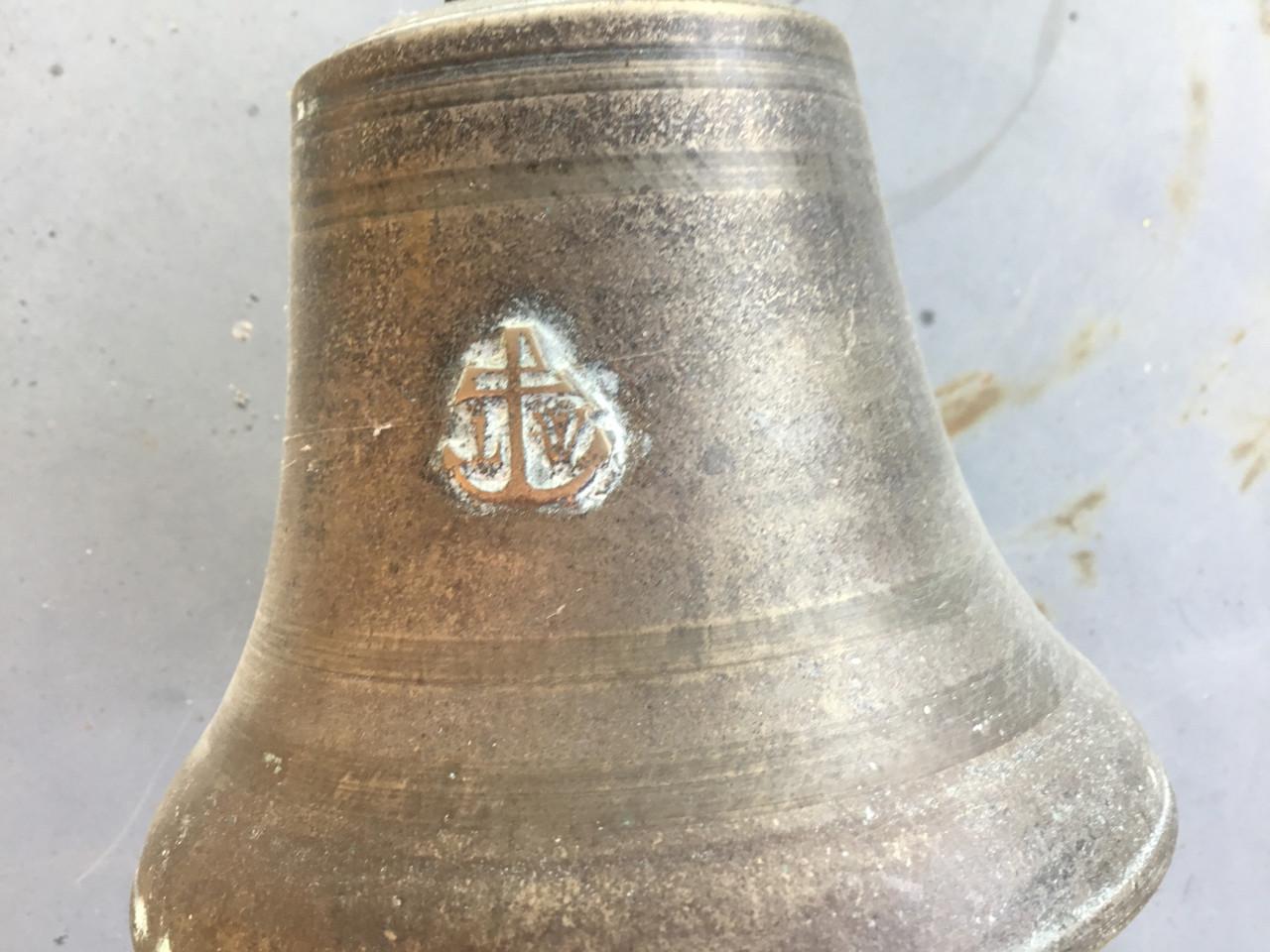 Koperen antieke deurbel