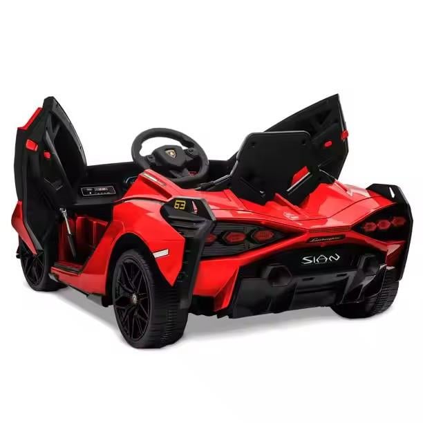 Elektrische Kinderauto 12V – Lamborghini Sian | Rood