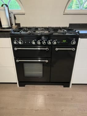 Falcon gasfornuis 90 cm zwart