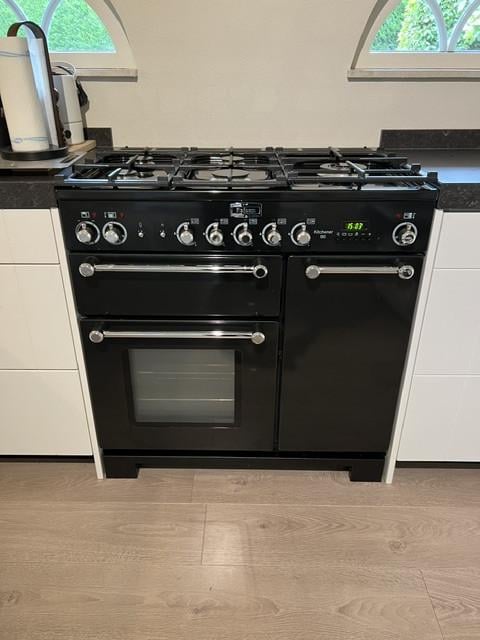 Falcon gasfornuis 90 cm zwart