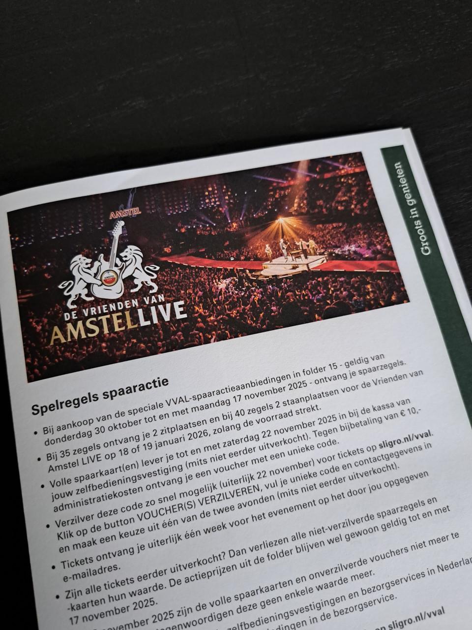 Spaarkaart Sligro met 25 zegels