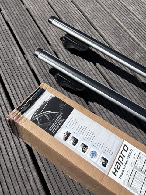 Set dakdragers voor auto met dakrail