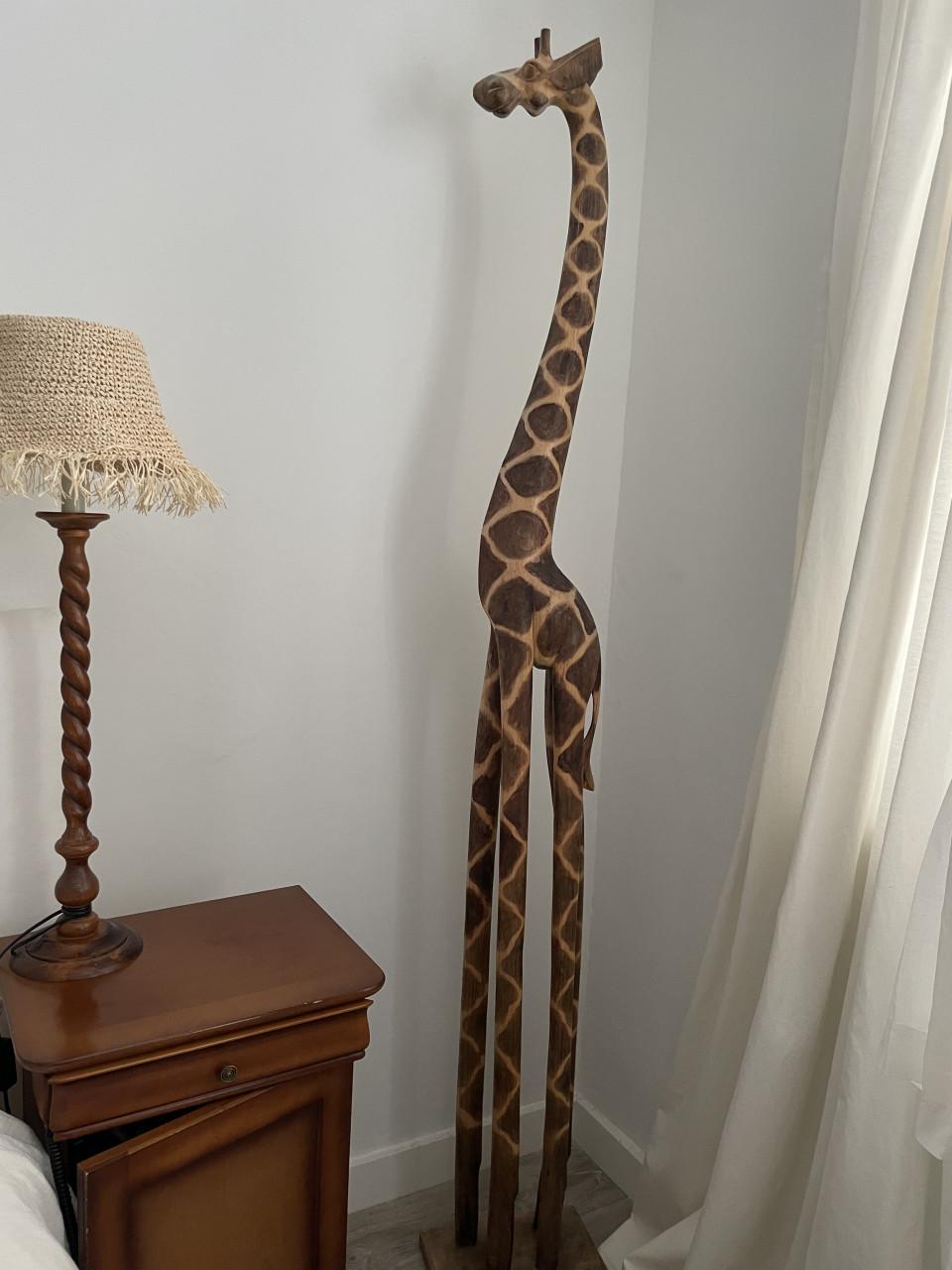 Decoratie Giraf 202 cm hoog van hout