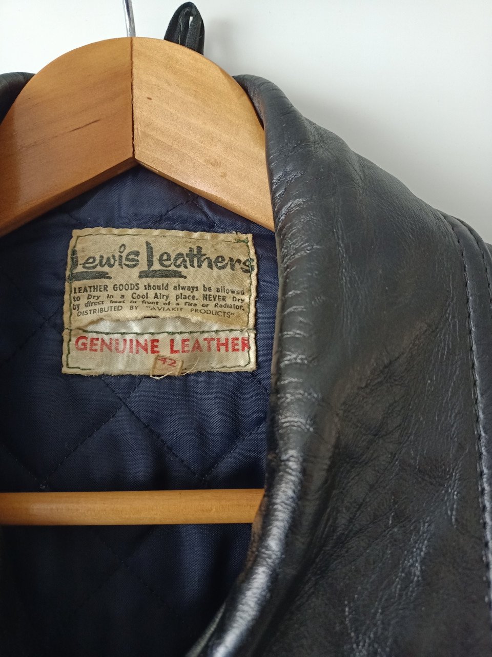 Vintage lewis leather heren motorjas