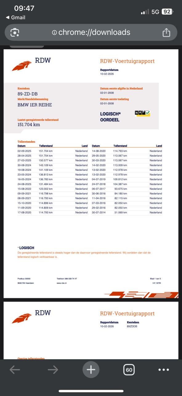Bmw 1 serie nieuwe apk