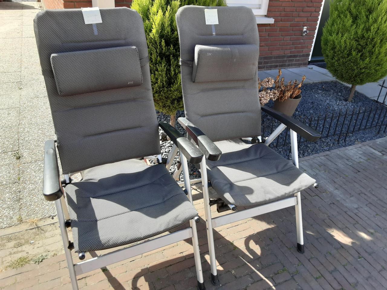 2 prima campingstoelen verstelbare