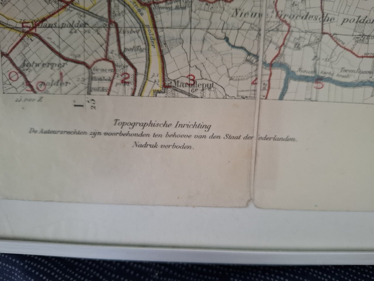 Topografische overzichtskaart van Walcheren en Breskens– situatie 1912 –