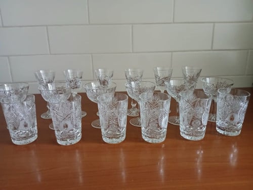 Kristallen glazen set 18 delig