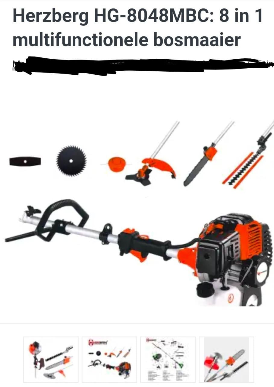 Nieuwe bosmaaier met 8 mogelijkheden