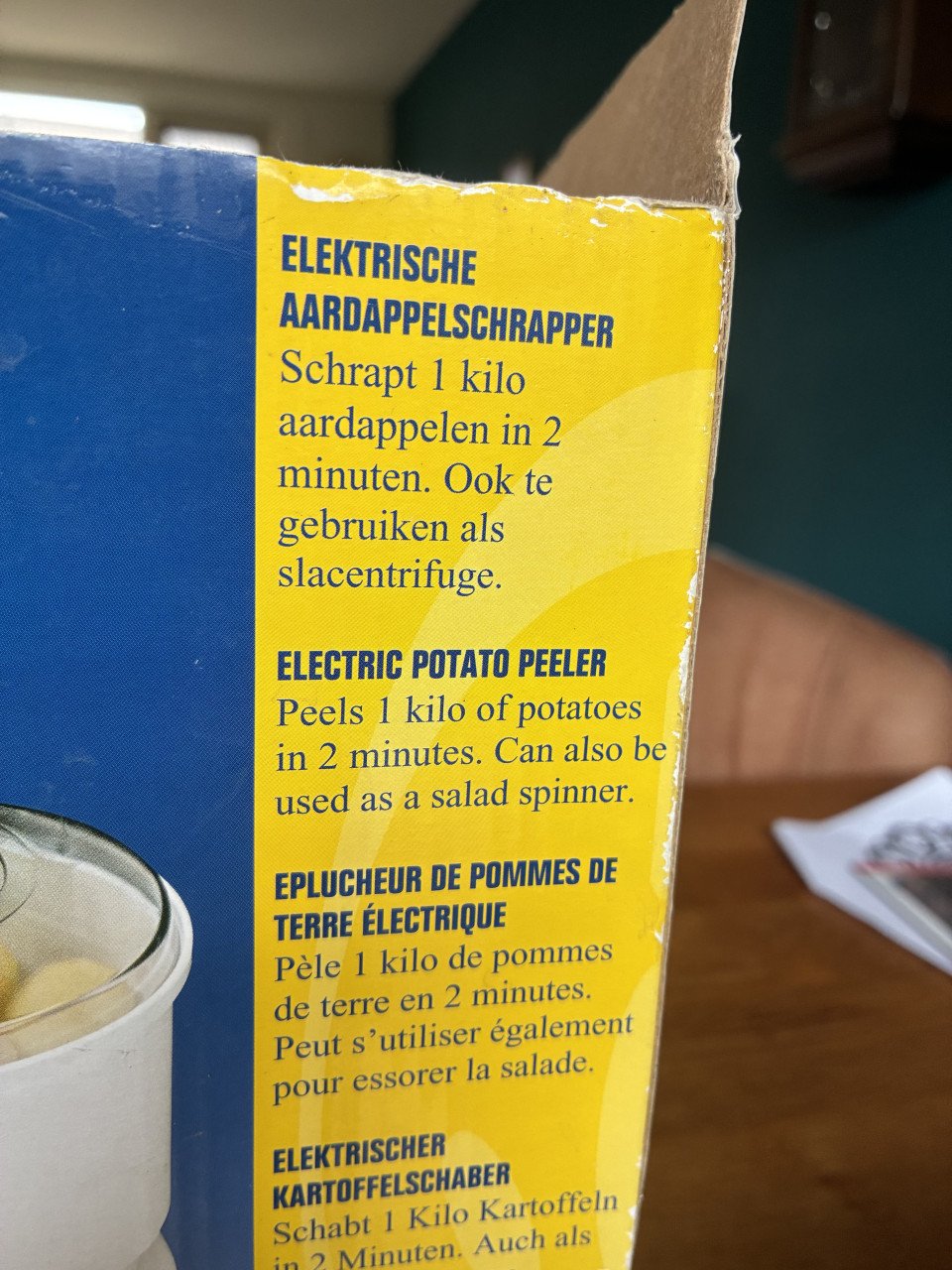 Aardappel schrapmachine