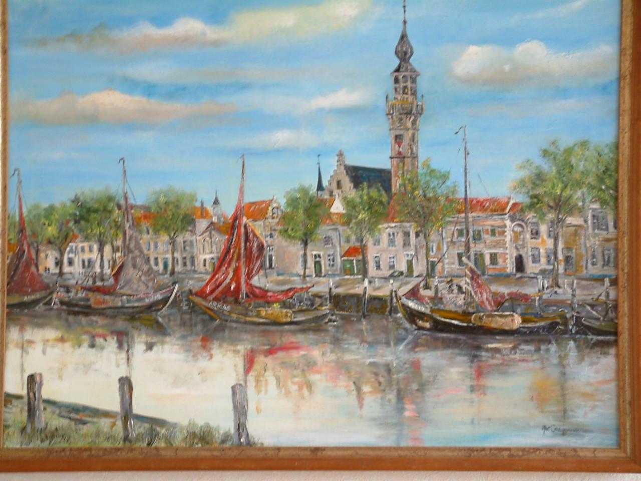 Veere oude haven met de hoogaars