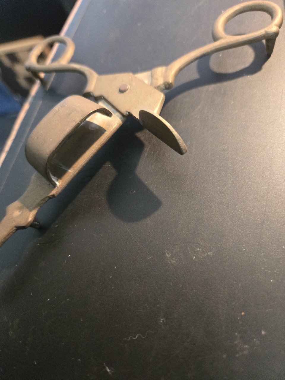Vintage messing schaar voor het doven van kaarsen 16cm