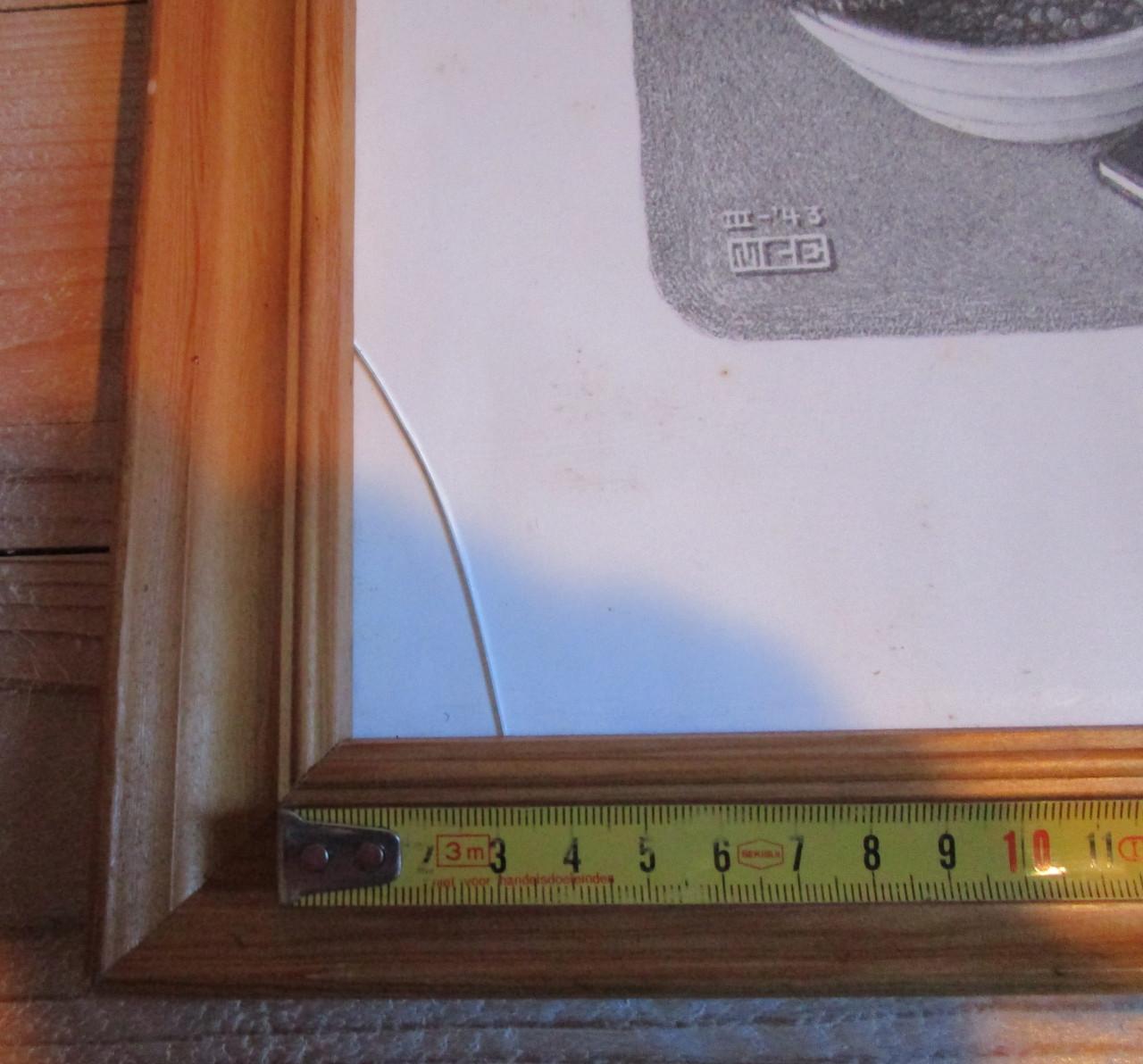 M.C. Escher Reptielen Litho ingelijst met ontspiegeld glas