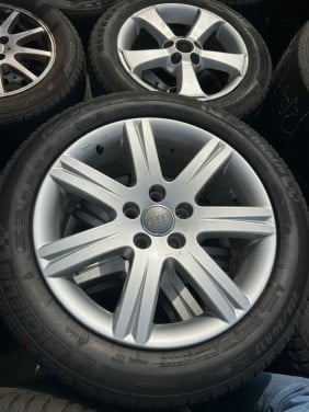 AUDI ALUMINIUM VELGEN MET MICHELIN PILOT ALPIN BANDEN 17''