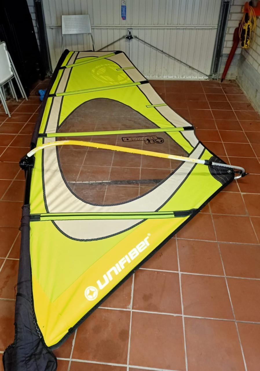 WINDSURF BOARD incl Unifiber experience 3.5 evo zeil en tas