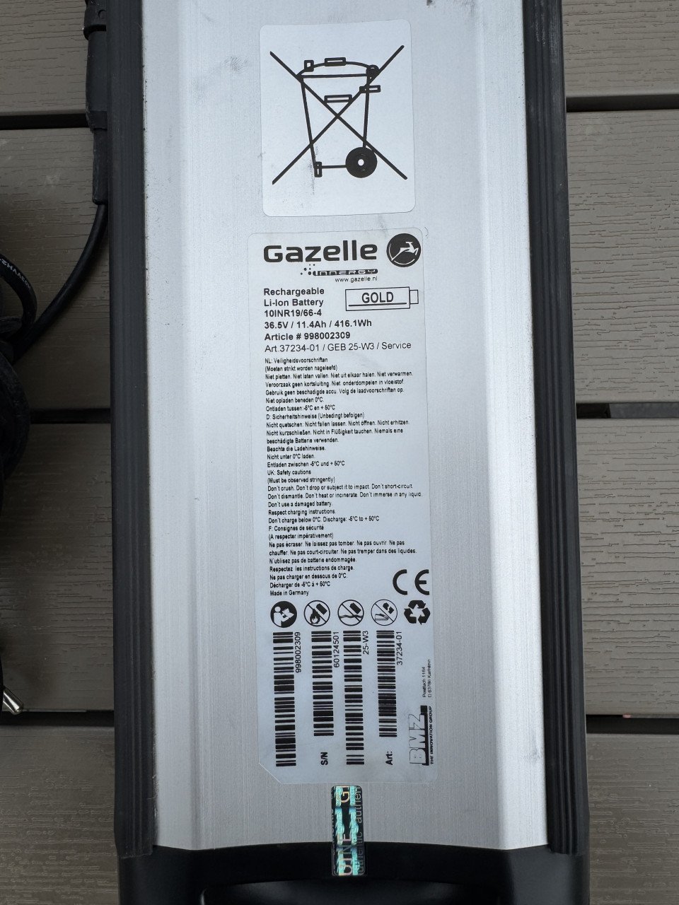 ZGAN Gazelle Innergy accu GOUD 2025!