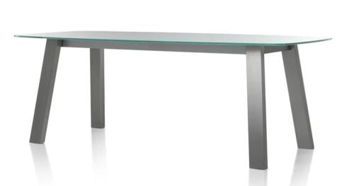 Eetkamertafel glas/rvs