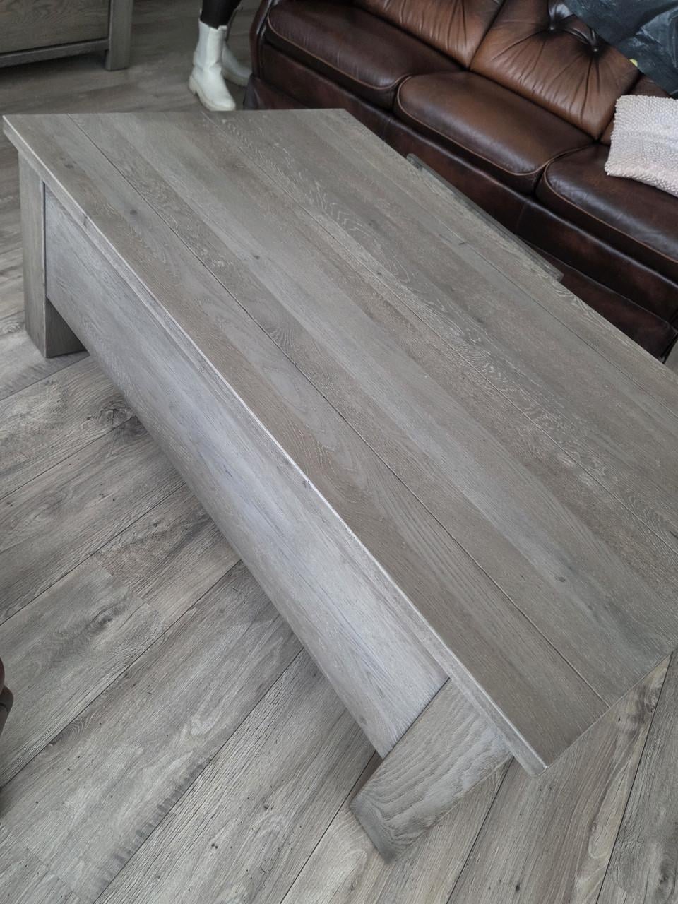 Eiken Salontafel grijs/bruin