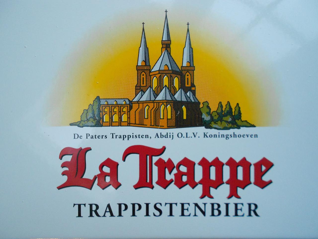La trappe trappistenbier emaille reclamebord.