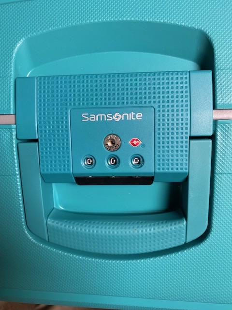 Samsonite turquoise/groene nieuwe koffer