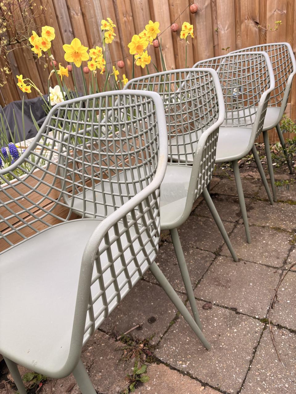 Tuinstoel 4 stuks groen