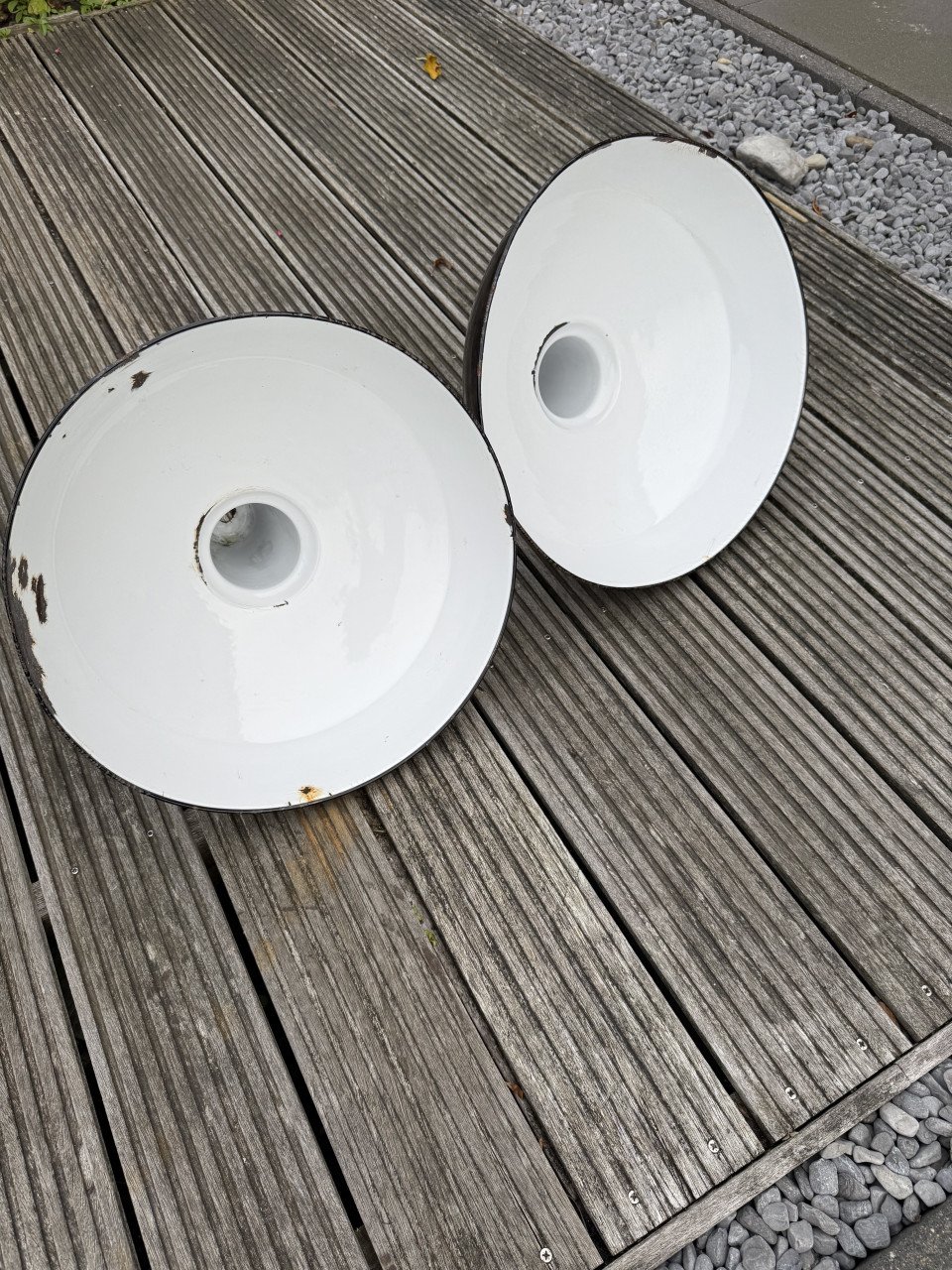 Industriële zwarte emaille lampenkappen