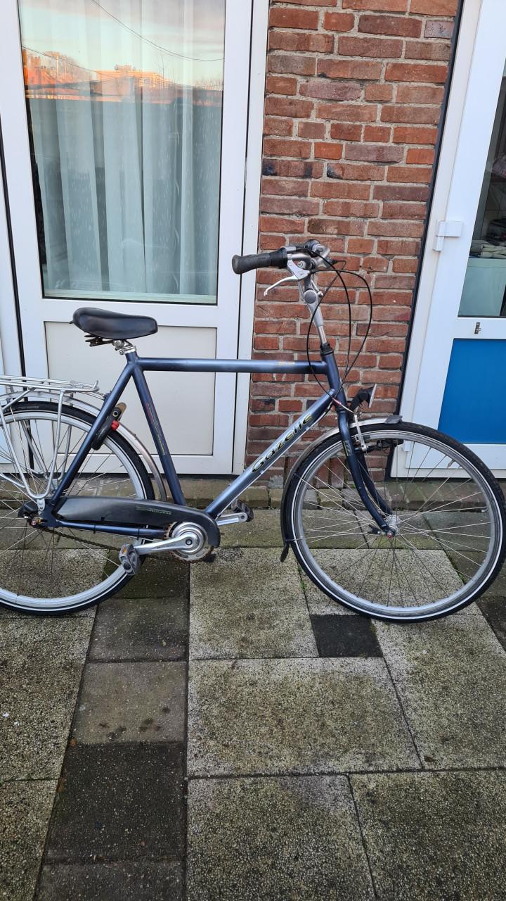 Heren fiets 28 inch-Gazelle-met 7 versnellingen-Fr.maat 60cm-slot AXA