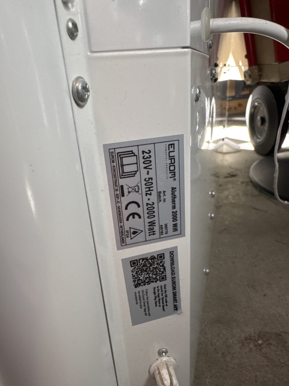 Elektrische kachel Eurom 2000 wifi