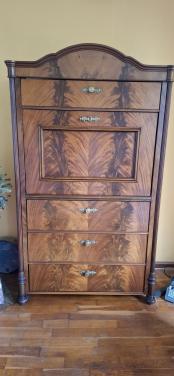 Antieke Biedermeier klepsecretaire