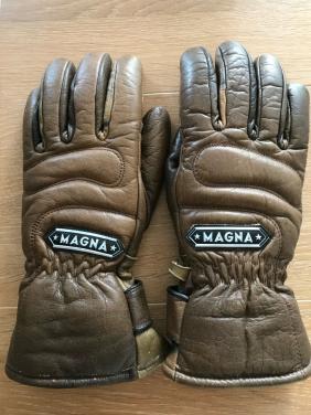 Dames motor/scooter handschoenen Magna, leer warm XS.
