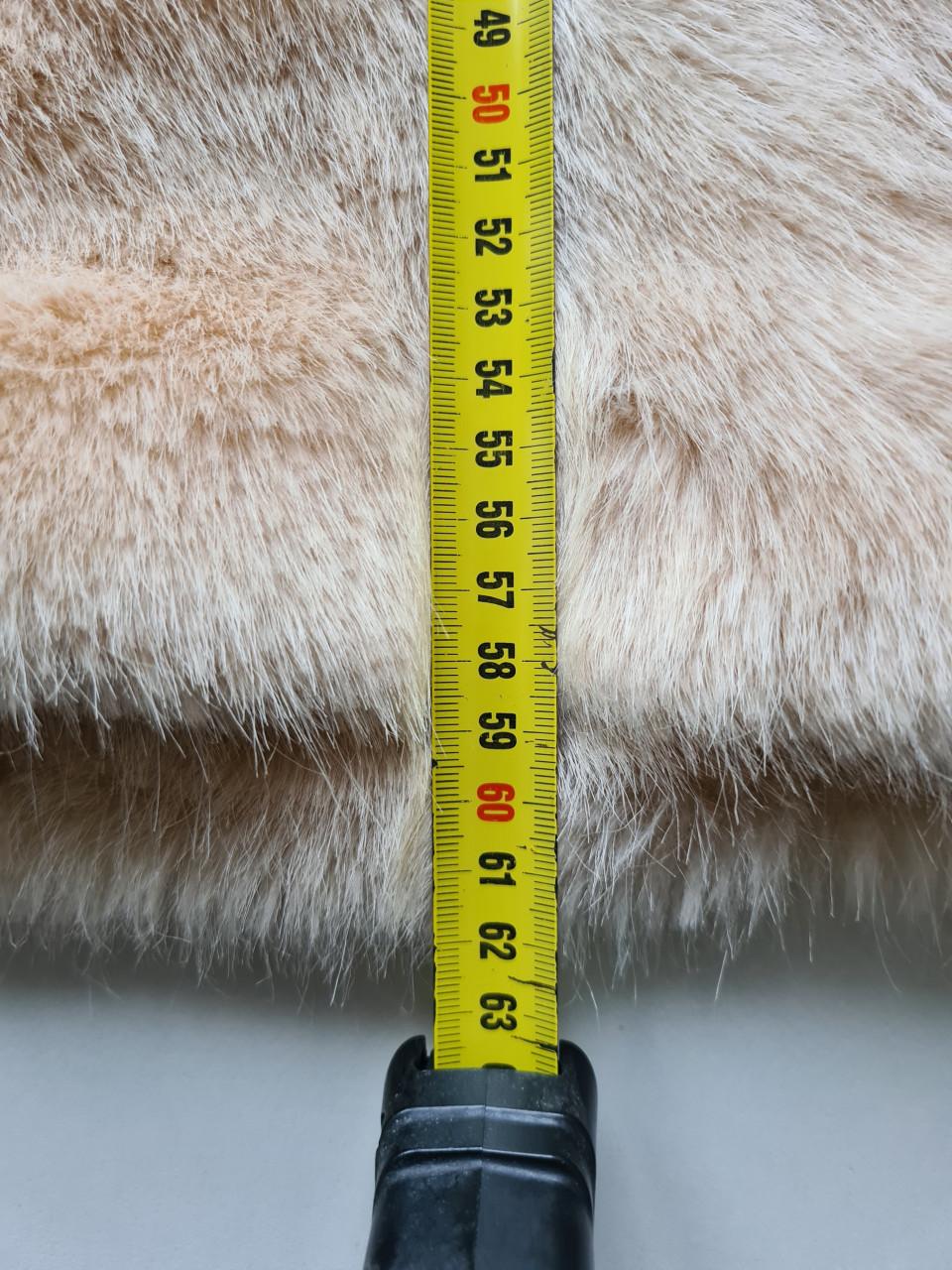 Only ecru / beige / cognac kleur fake fur bontjas  Maat L