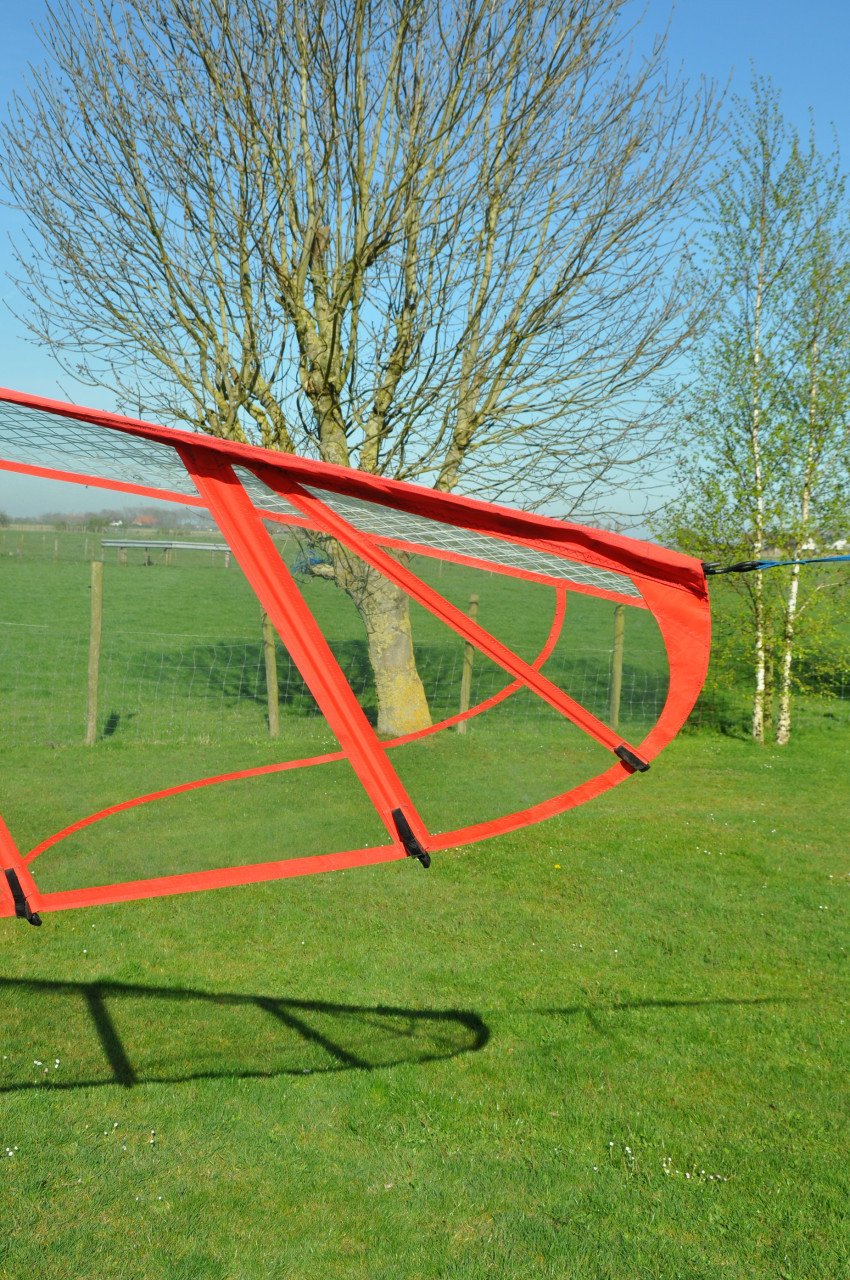 6.5m2 Tushingham Raptor Freeride zeil, FiberSpar mast, NeilPryde giek