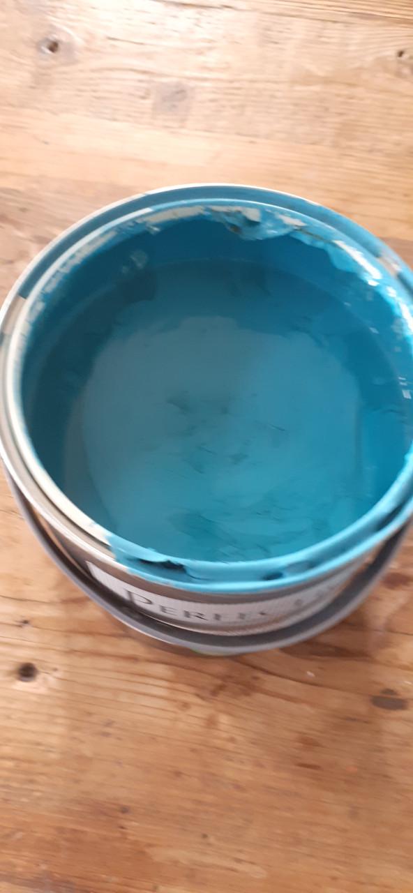 Turquoise blauwe muurverf (Lagune blauw)