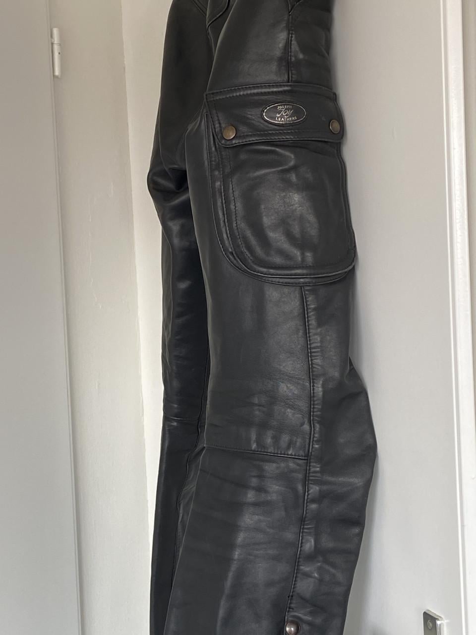 Leren motorbroek/jeans  Maat 30/34