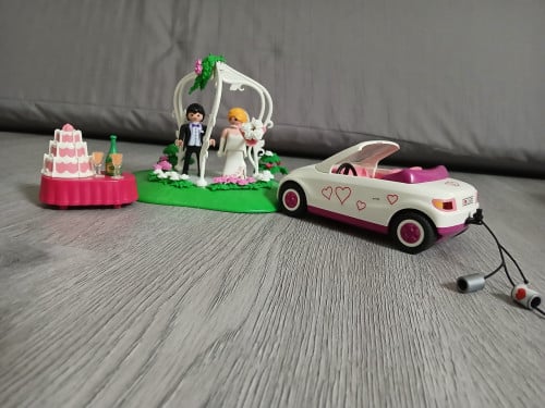 Playmobil bruiloft / trouwerij bruid & bruidegom + auto, 6871