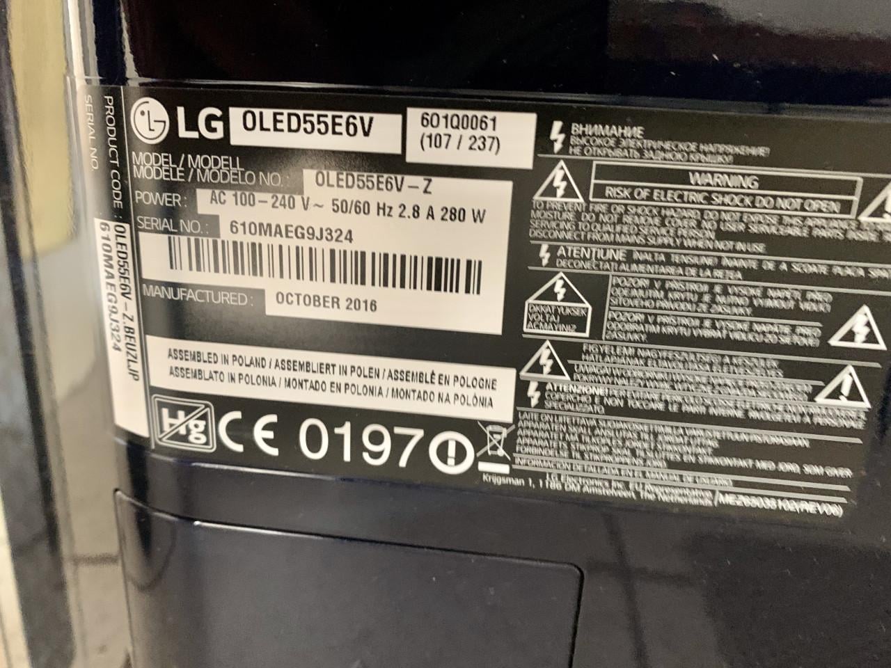 Te koop LG 55” Oled T.V