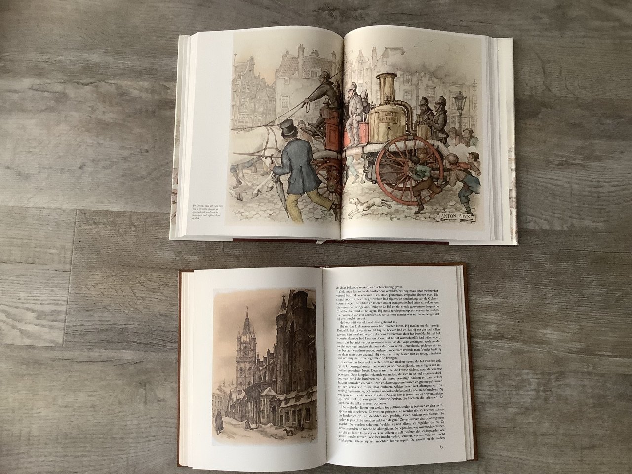 Anton Pieck Boeken - Vlaanderen anders bekeken + Die goede oude tijd
