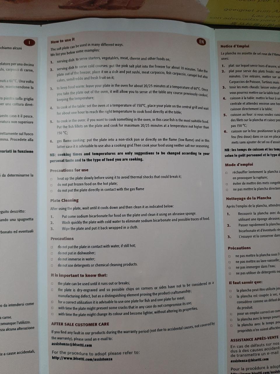 Zoutplaat (als grill- of serveerplaat te gebruiken)