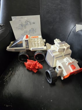 Fisherprice Adventure star ZX 1983 : Cabine, aanhanger, robot. Bieden mag.