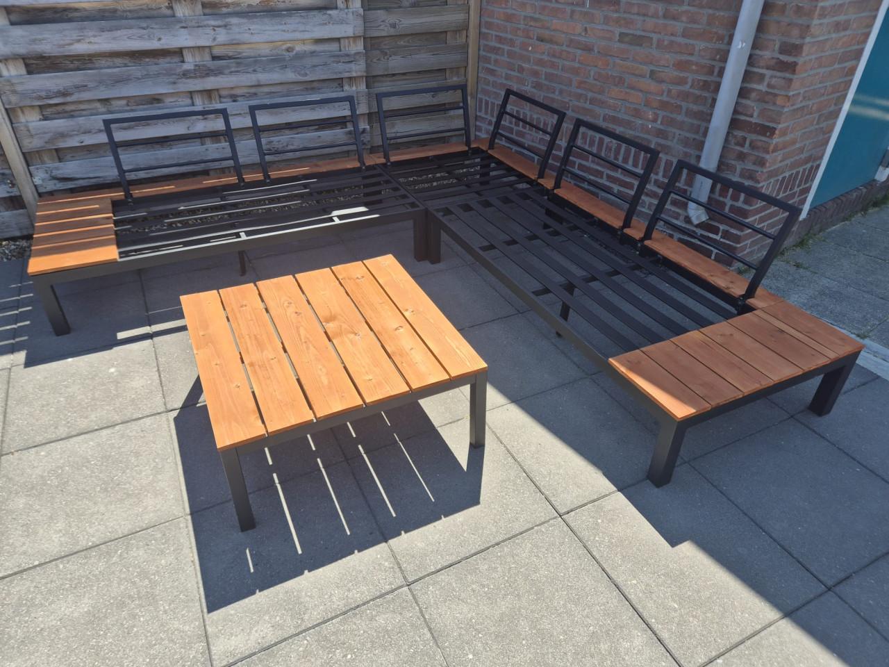 Aluminium Loungeset 246 x 246 cm (Bezorging mogelijk)