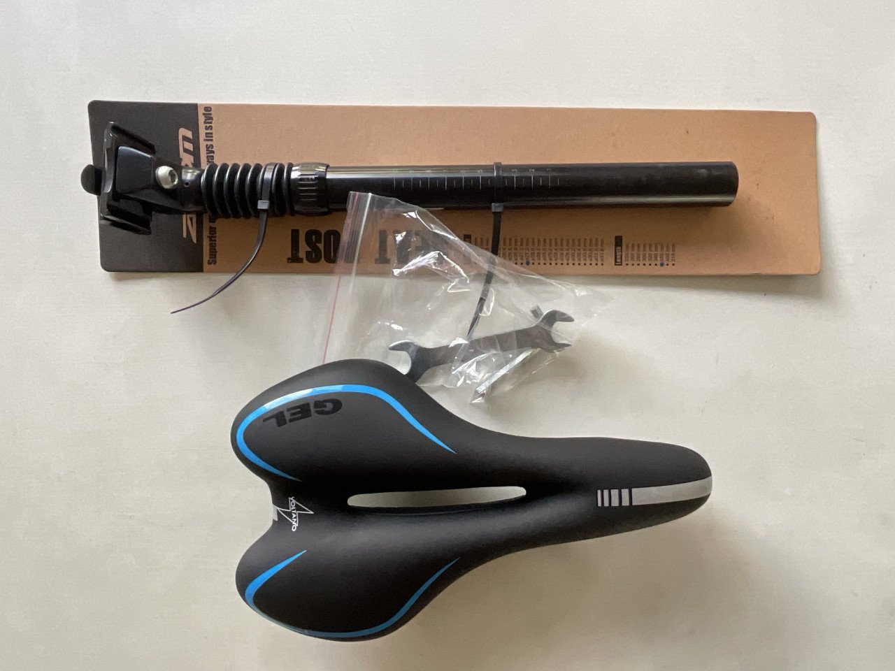 Fietszadel + zadelpen
