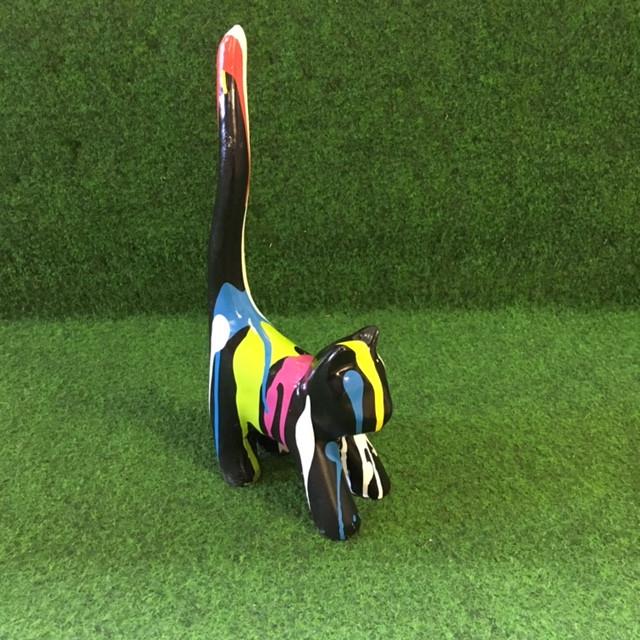 Poes wit met druppels klein 34cm groot